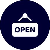 Open sign icon