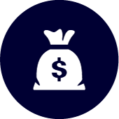 Bag of money icon